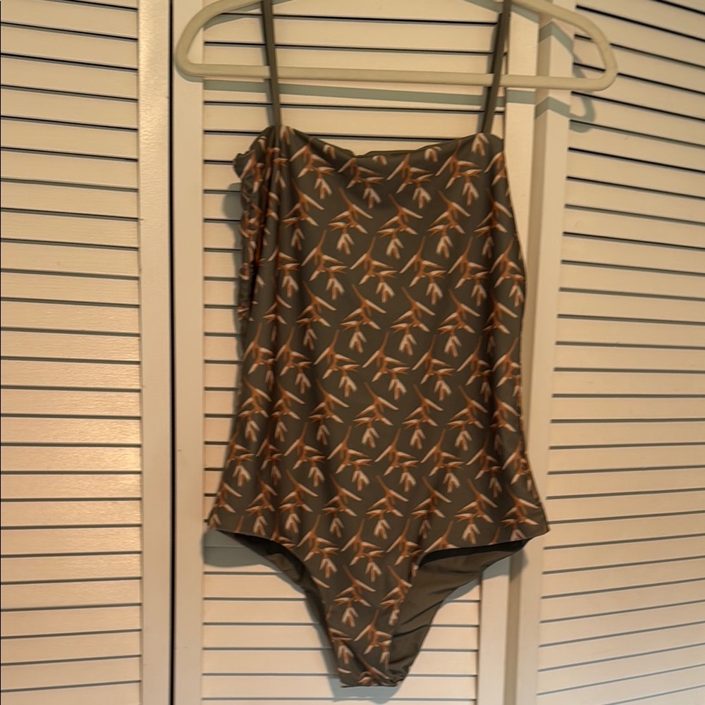 Of One Sea Women’s One Piece in Torch Ginger Green Seagrass